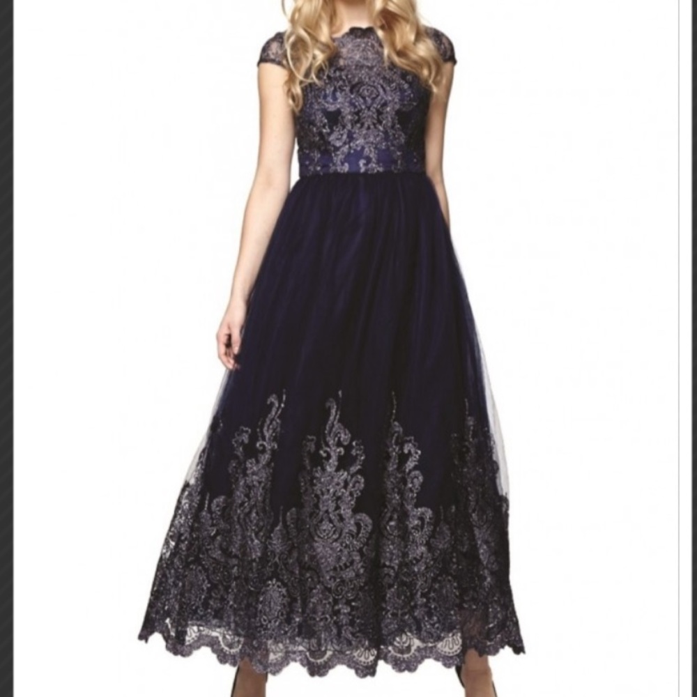 Chi Chi London Amara Dress Navy